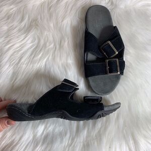 Jambu‎ J-40 PINGREE Black Suede Sandals Size5
